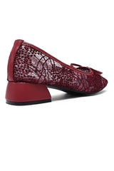 ROSABELLE BLOCK HEELS-MAROON