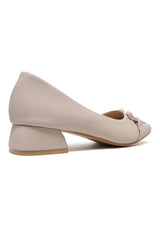 MODERN MUSE BLOCK HEELS-BEIGE