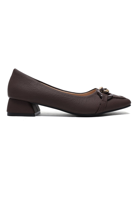 MODERN MUSE BLOCK HEELS-COFFEE