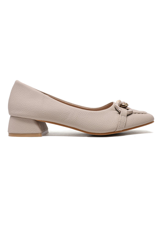 MODERN MUSE BLOCK HEELS-BEIGE