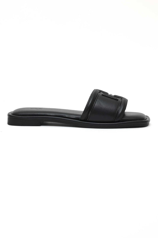 CLASSIC SQUARE TOE SLIDE-BLACK