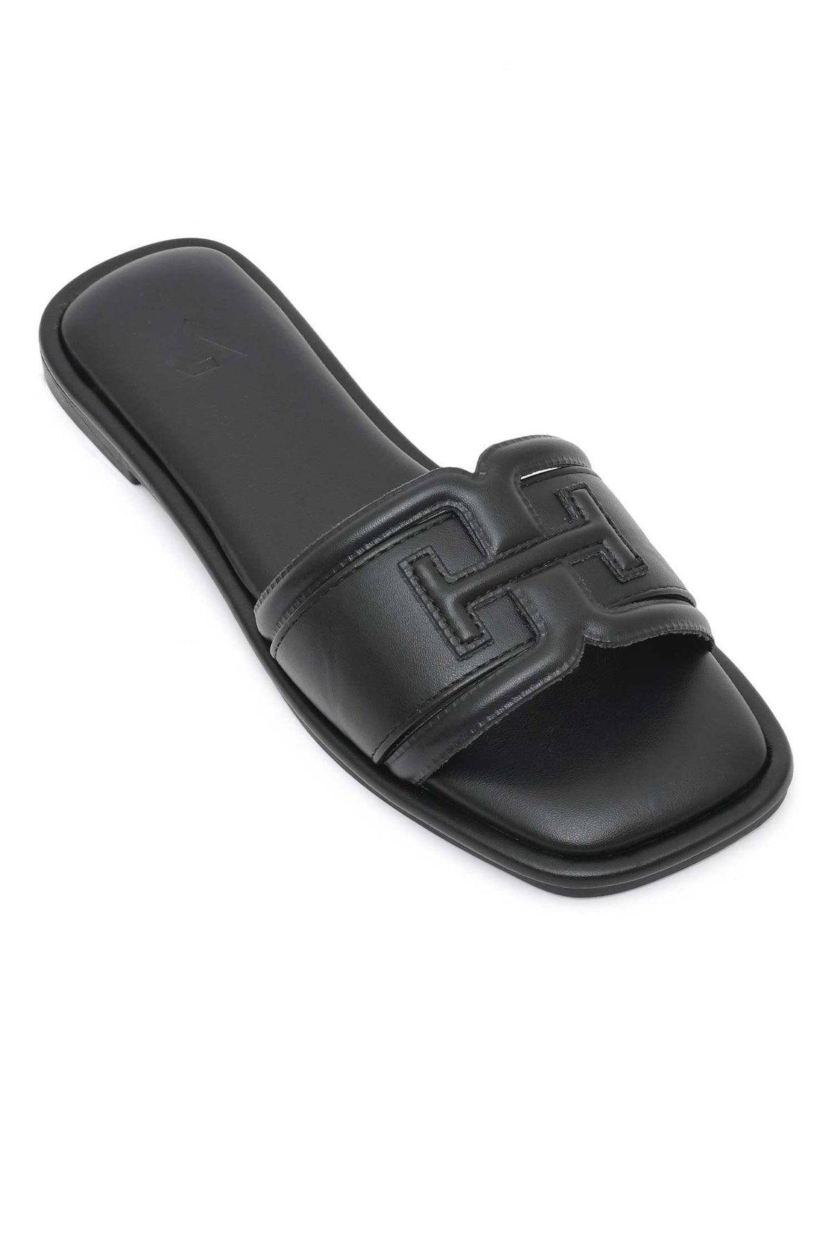 CLASSIC SQUARE TOE SLIDE-BLACK