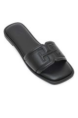 CLASSIC SQUARE TOE SLIDE-BLACK