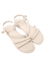 ELEGANCE STRAPPY FLAT SANDAL-BEIGE