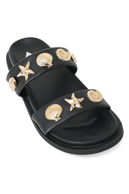 OCEAN GLINT SANDAL-BLACK