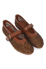 BEADWOVEN MESH BALLET-BROWN