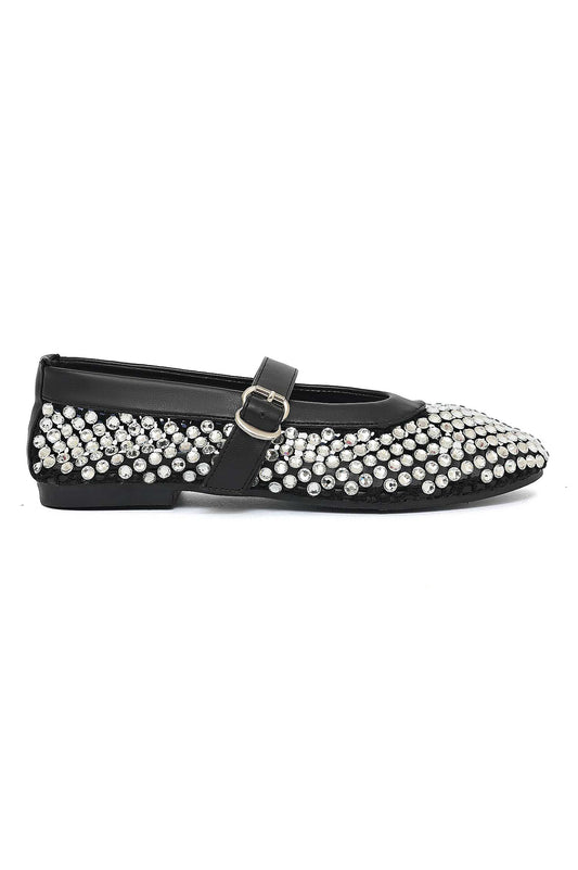 BEADWOVEN MESH BALLET-BLACK