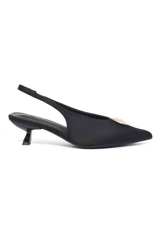 BOLD GOLD ARC HEEL-BLACK