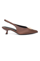 BOLD GOLD ARC HEEL-BROWN