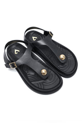 COMFORT GLEAM SANDALS-BLACK