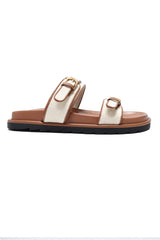DENIM ESSENTIAL COMFORT SLIDE-BEIGE