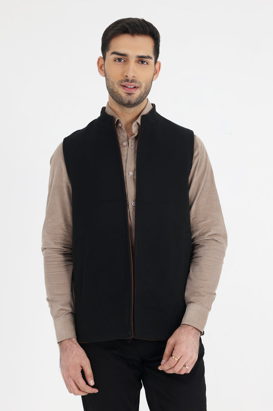 WAISTCOAT-BLACK/COFFEE