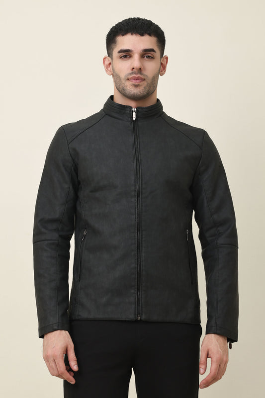IRONVALE ZIP FRONT JACKET-BLACK