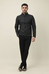 IRONVALE ZIP FRONT JACKET-BLACK