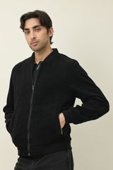 VARSITY INSPIRED JACKET-BLACK