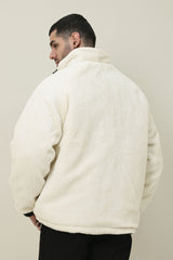 STRIPE EDGE PUFFER JACKET-BLACK