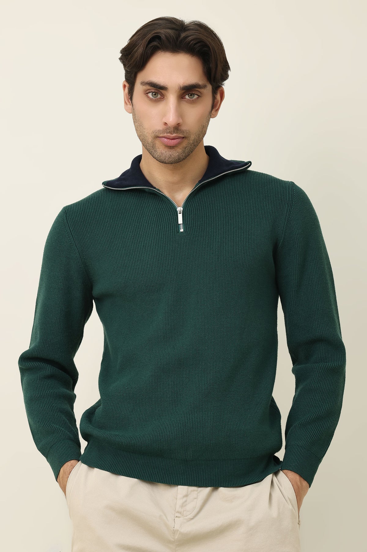 RIVIERA SLIM-FIT SWEATER-GREEN