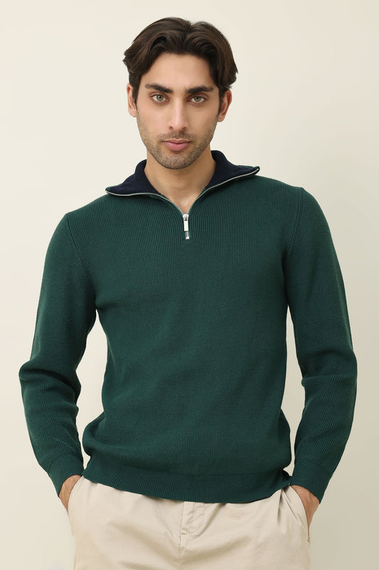RIVIERA SLIM-FIT SWEATER-GREEN