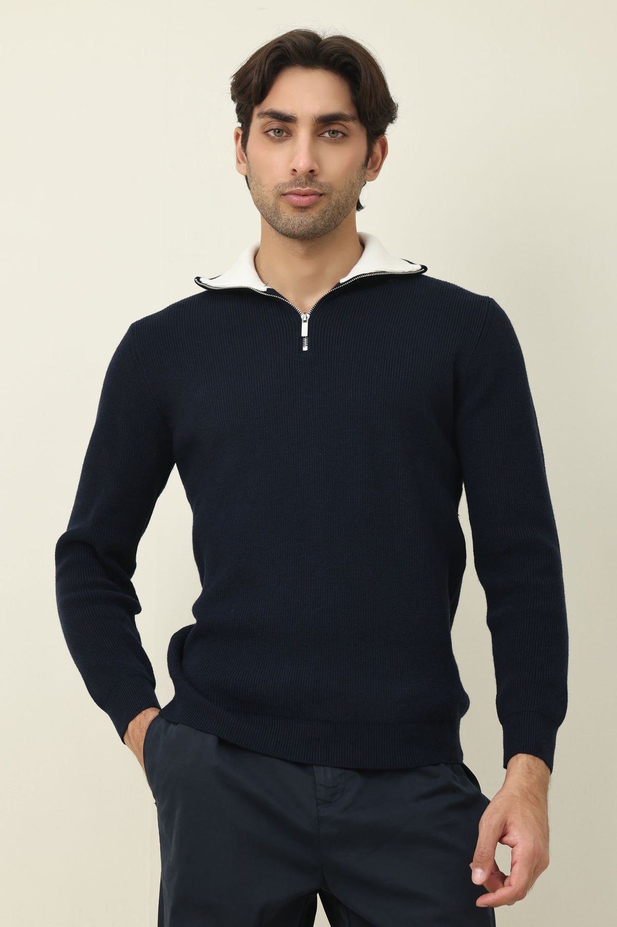 RIVIERA SLIM-FIT SWEATER-NAVY