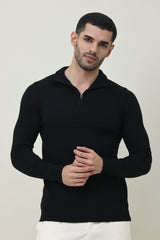 CLASSIC COMFORT SWEATER-BLACK
