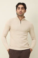 CLASSIC COMFORT SWEATER-BEIGE