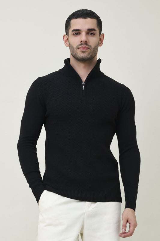 CLASSIC COMFORT SWEATER-BLACK