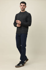 FIT KNIT SWEATER-CHARCOAL