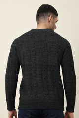 FIT KNIT SWEATER-CHARCOAL