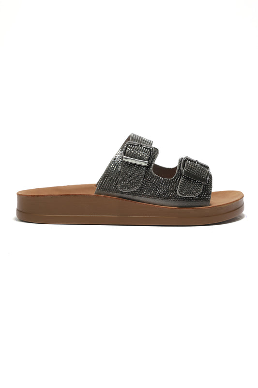 TWINKLE WALK COMFORT SLIDE-PEWTER
