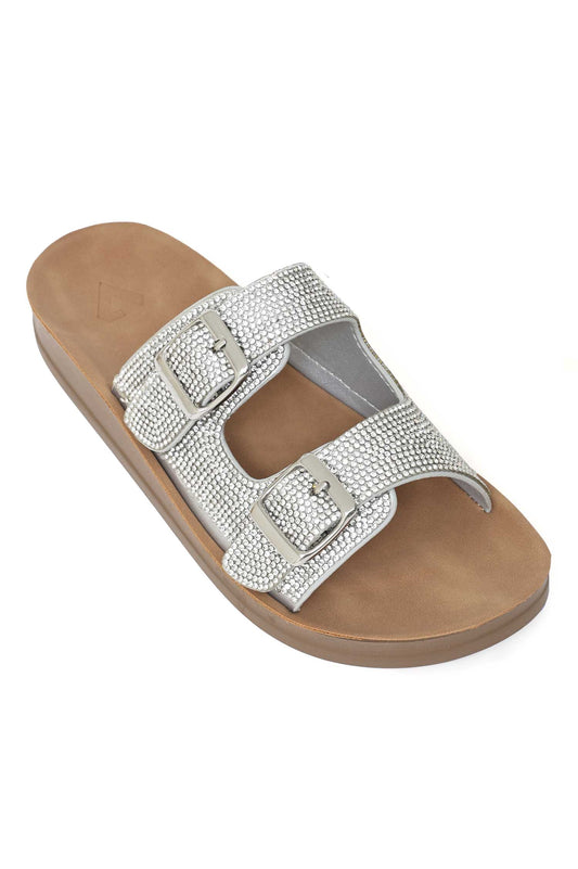 TWINKLE WALK COMFORT SLIDE-SILVER