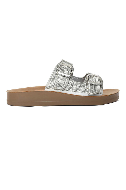TWINKLE WALK COMFORT SLIDE-SILVER