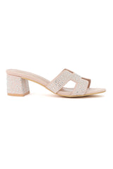 GLIMMER GLIDE BLOCK HEEL-PINK