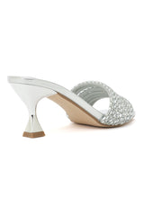 MUSE CRYSTAL HEEL-SILVER