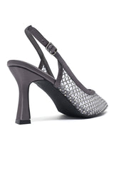 PRISMA SLING HEEL-PEWTER