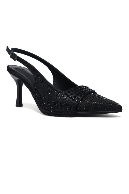 ROYAL EMBELLISHED HEEL-BLACK