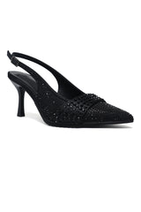 ROYAL EMBELLISHED HEEL-BLACK