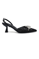 PEARL WHISPER HEEL-BLACK