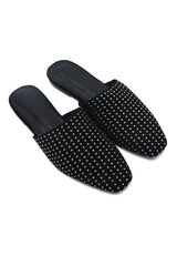 SHIMMER WALK MULE-BLACK