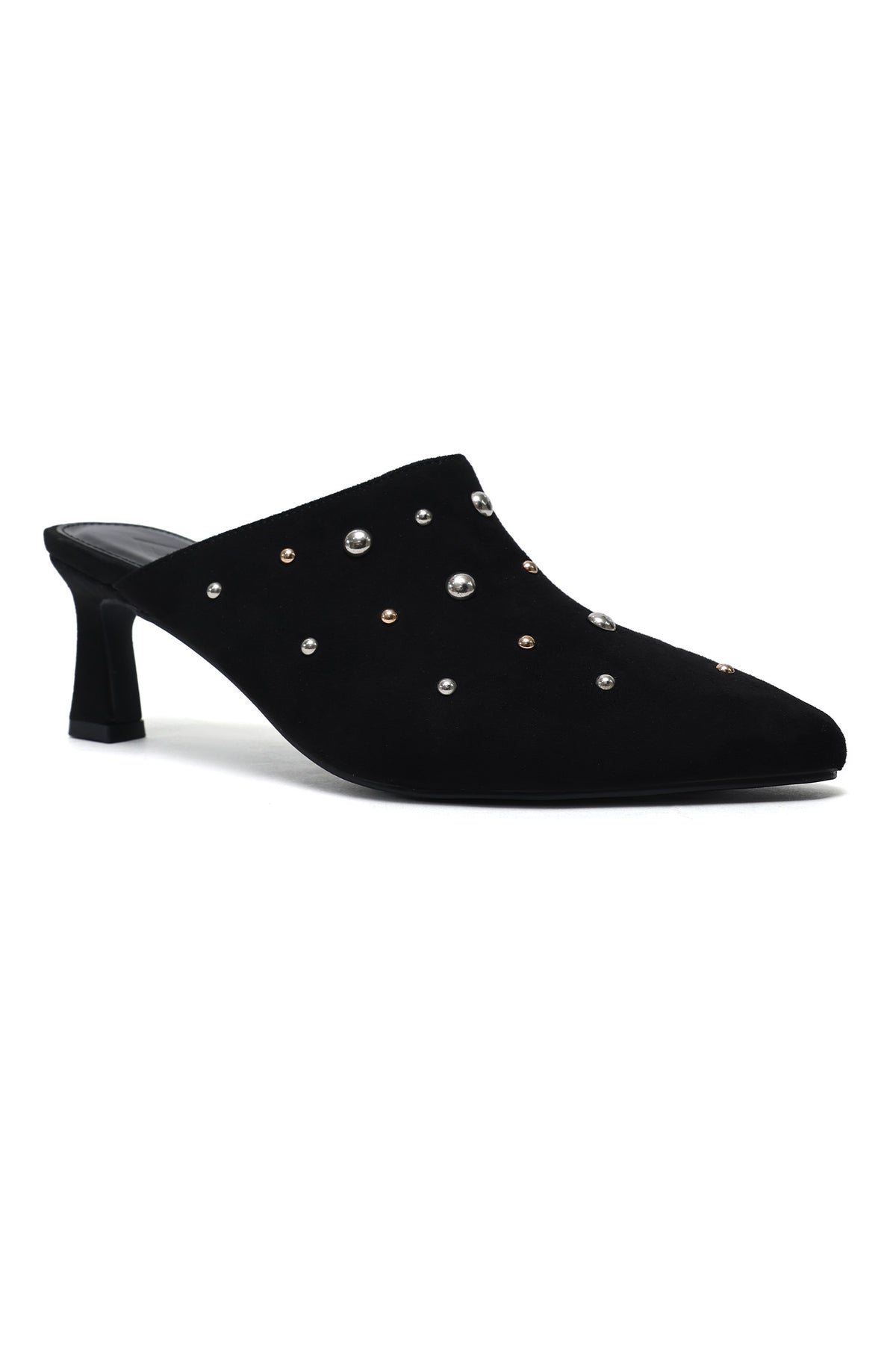 CONSTELLA STUD MULE HEEL-BLACK