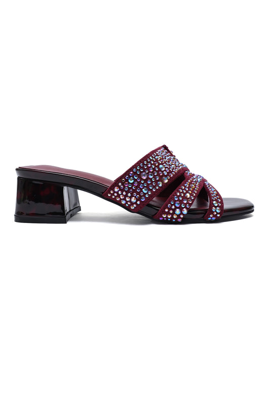 BLEND OF ELEGANCE HEEL-BURGUNDY