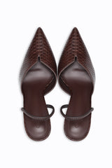 TOE STILETTO SLINGBACK-COFFEE