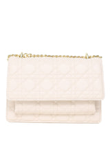 QUILTED ELEGANCE SHOULDER BAG-BEIGE