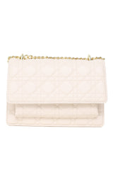 QUILTED ELEGANCE SHOULDER BAG-BEIGE
