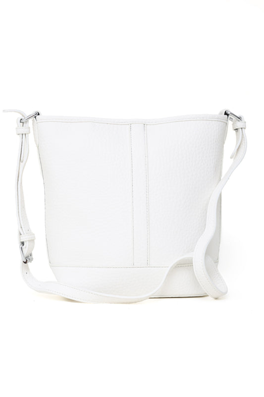 FAUX LEATHER BAG-WHITE