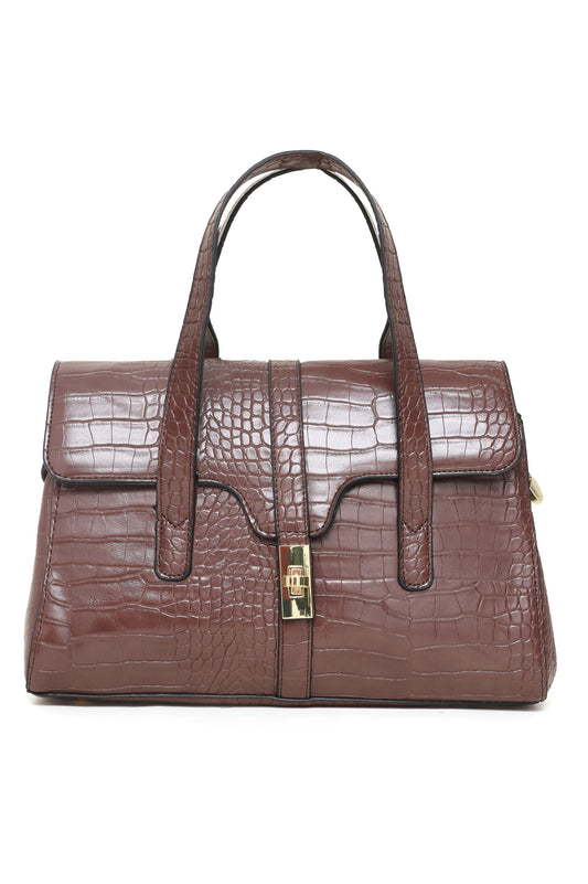 MIDNIGHT ELEGANCE SATCHEL-BROWN