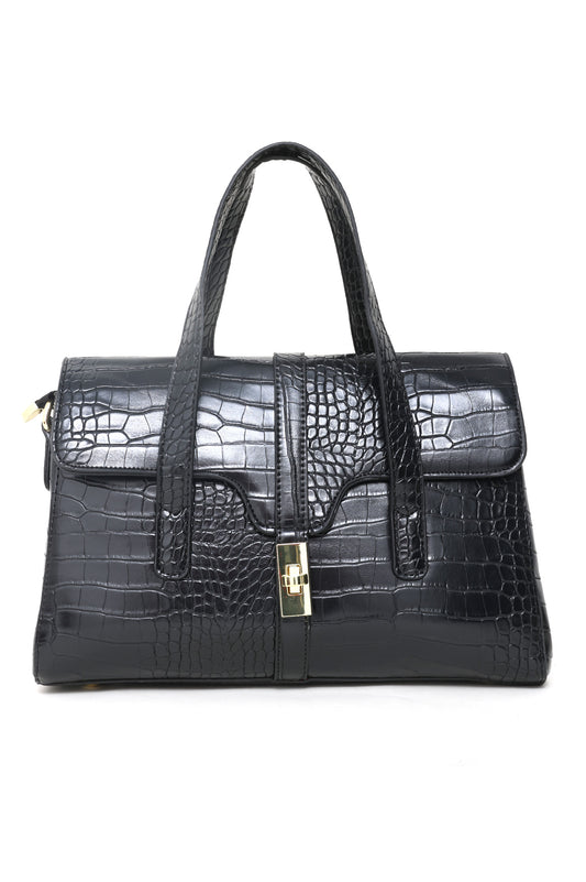 MIDNIGHT ELEGANCE SATCHEL-BLACK