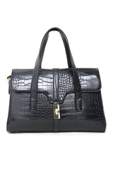 MIDNIGHT ELEGANCE SATCHEL-BLACK