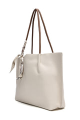 DUAL-TONE TOTE BAG-WHITE