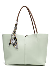 DUAL-TONE TOTE BAG-OLIVE
