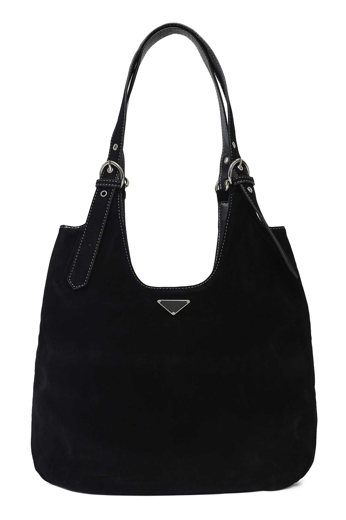 NOIR CURVE HOBO BAG-BLACK